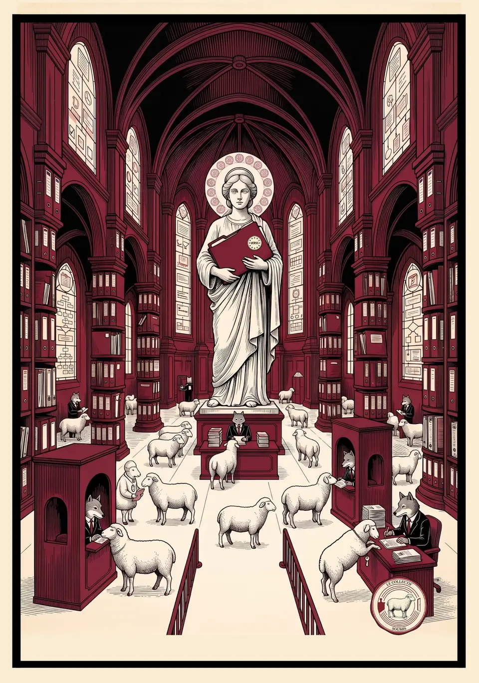 Une nef administrative transforme la bureaucratie en cérémonie religieuse